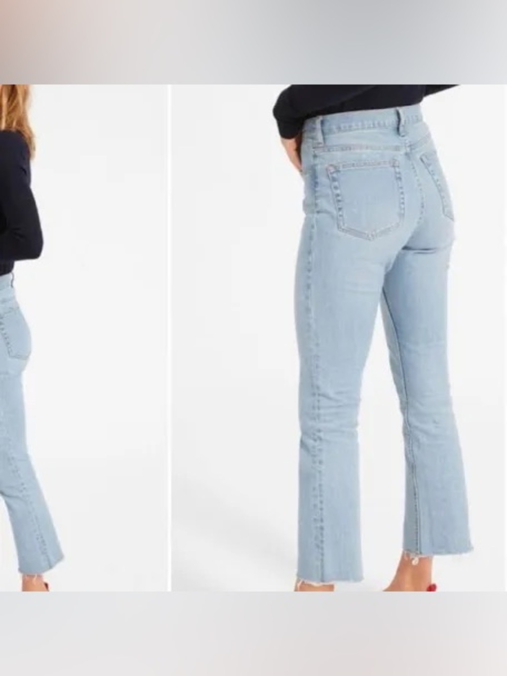 *EVERLANE* Light Blue High Rise Kick Crop Denim Jeans Size 25